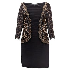 Tadashi Shoji black Lace Dress M